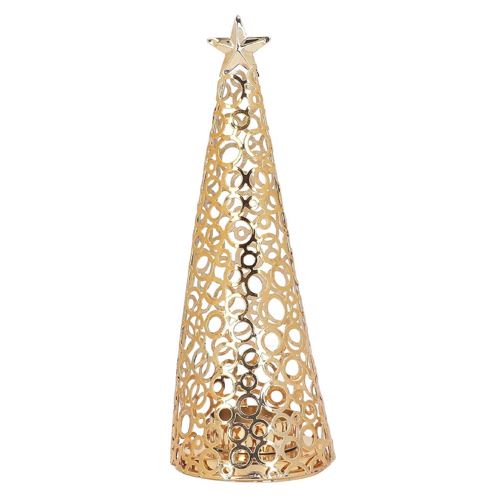 Candelabro de para árbol de navidad,candelabro exquisito para decoración del hogar,candelabros de navidad,candelabros dorado para velas de mesa,cocin