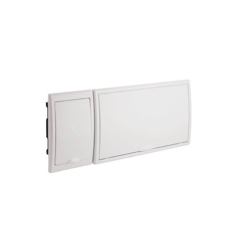 Scatola di distribuzione da incasso con 18 elementi, 4 sigillabili, 533x226x72mm, telaio e porta bianchi - SOLERA - 2