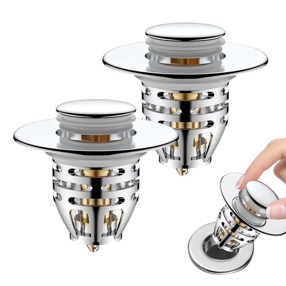 Bonde Lavabo Universel,Bouchon Lavabo Salle de Bain, Bouchon Evier ...