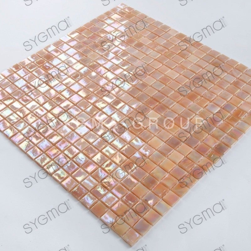 Mosaïque Verre MOSANI Beige Sable Irisé 317x317mm - Crédence Cuisine, Salle De Bain