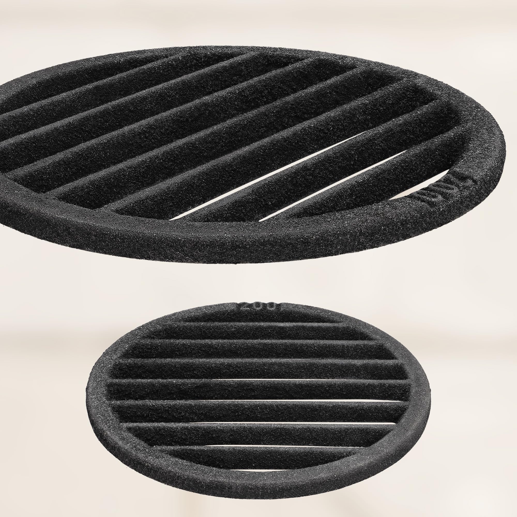 Grille de Cheminée en fonte diamètre 20 cm - Grille en fonte carrée - Résiste aux températures élevées - KOTARBAU - 7
