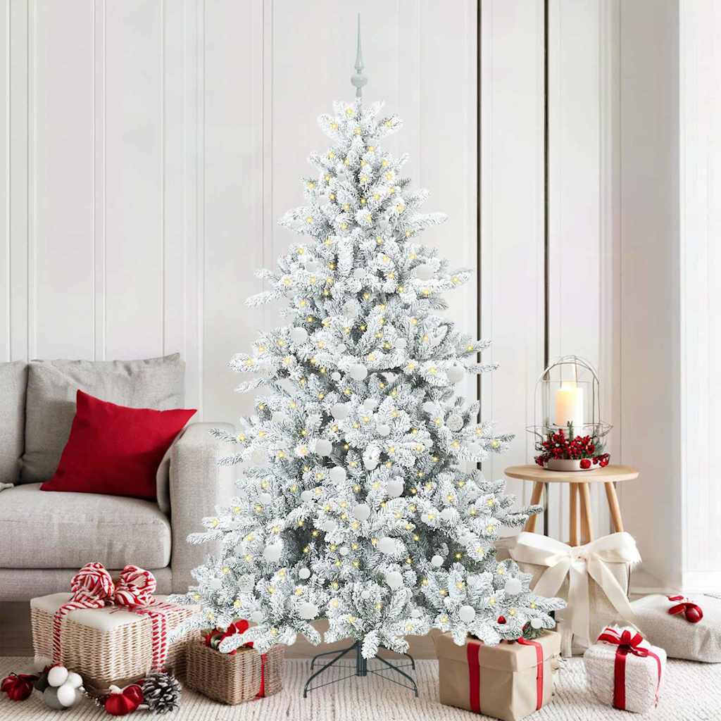 Uten Sapin De Noël Blanc Artificiel 180 Cm En Fibre Optique