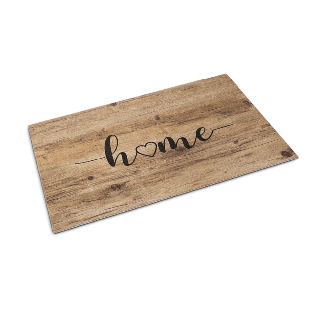 Wycieraczka wejściowa pod drzwi do butów - Stylowa i elegancka 150 x 100 cm Wood Home Nowoczesny dywanik do wnętrza Tulup
