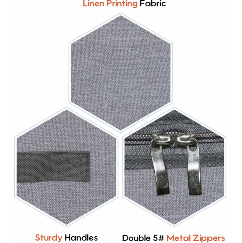 Panier de rangement sous lit, panier de rangement souple, panier de rangement pour armoire, pliable, pour ranger vêtements et couvertures, 100 x 50 x - 3