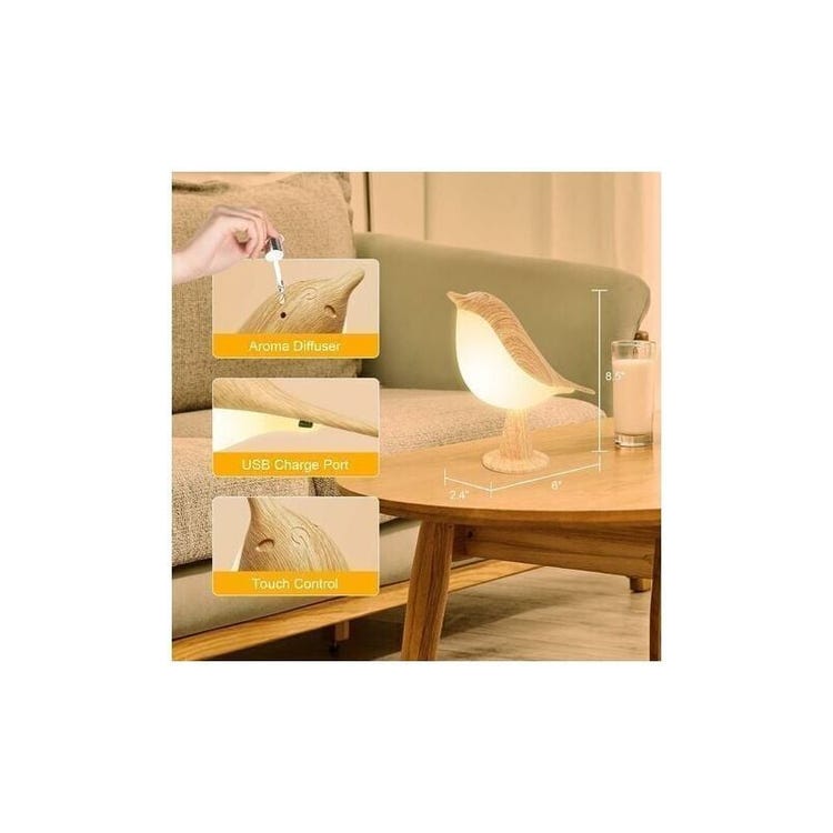 Dotykowa lampka nocna, akumulatorowa, 3 tryby ściemniania, 3000K-6000K, 1800mAh, bezprzewodowa, idealna do wystroju wnętrz. - 4