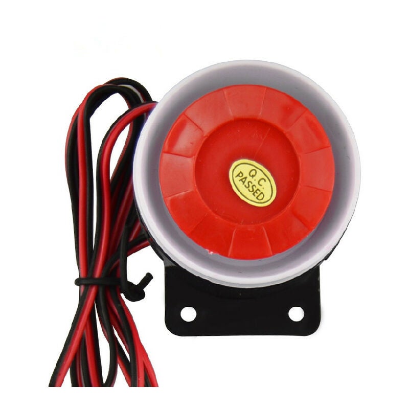 12 V 120 dB Miniaturowa syrena przewodowa do akcesoriów bezpieczeństwa systemu alarmowego, syrena do domowego systemu alarmowego, klakson antykradzież