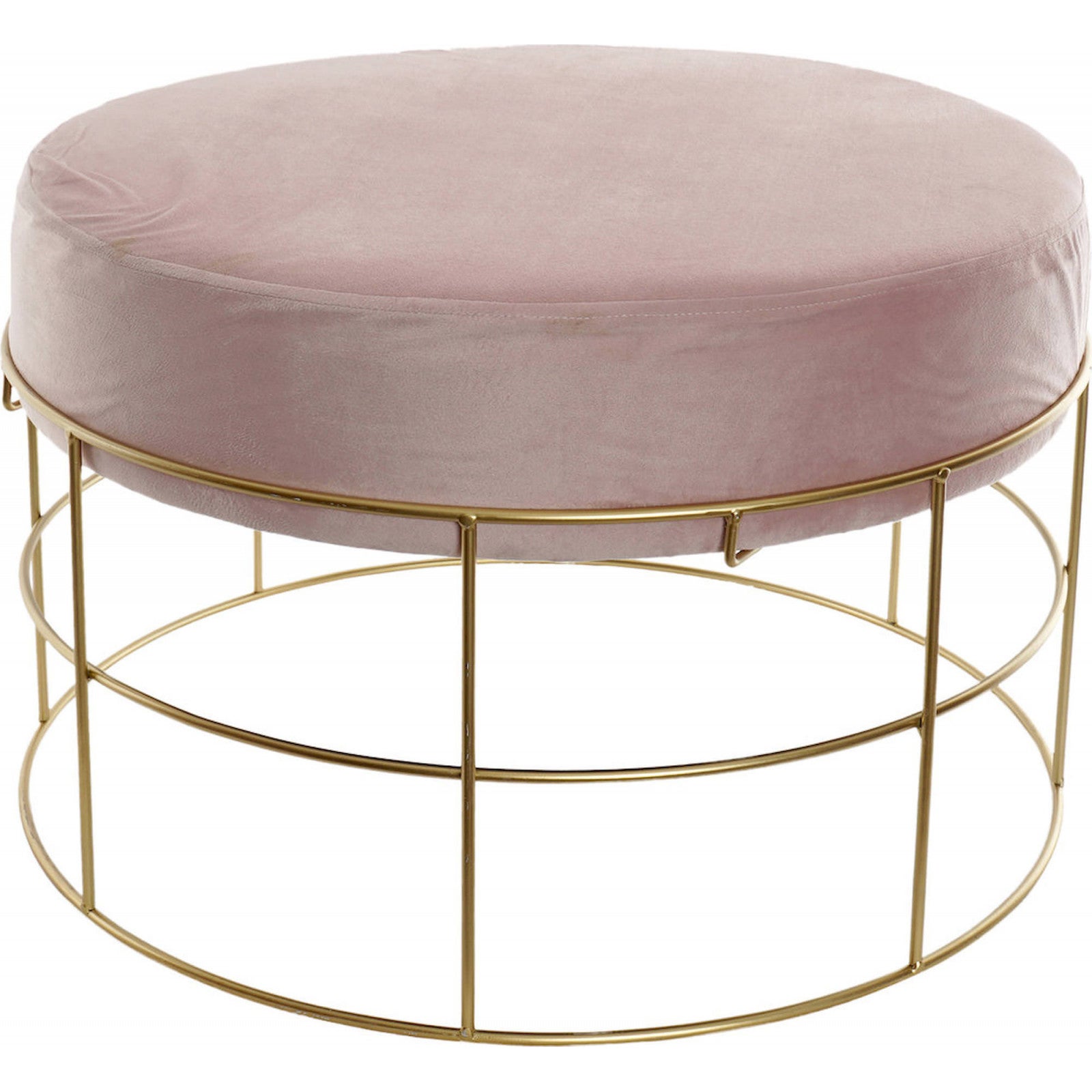 Pouf velours rose élégance intérieure et confort 60 x 60 x 37,5 cm Rose ...