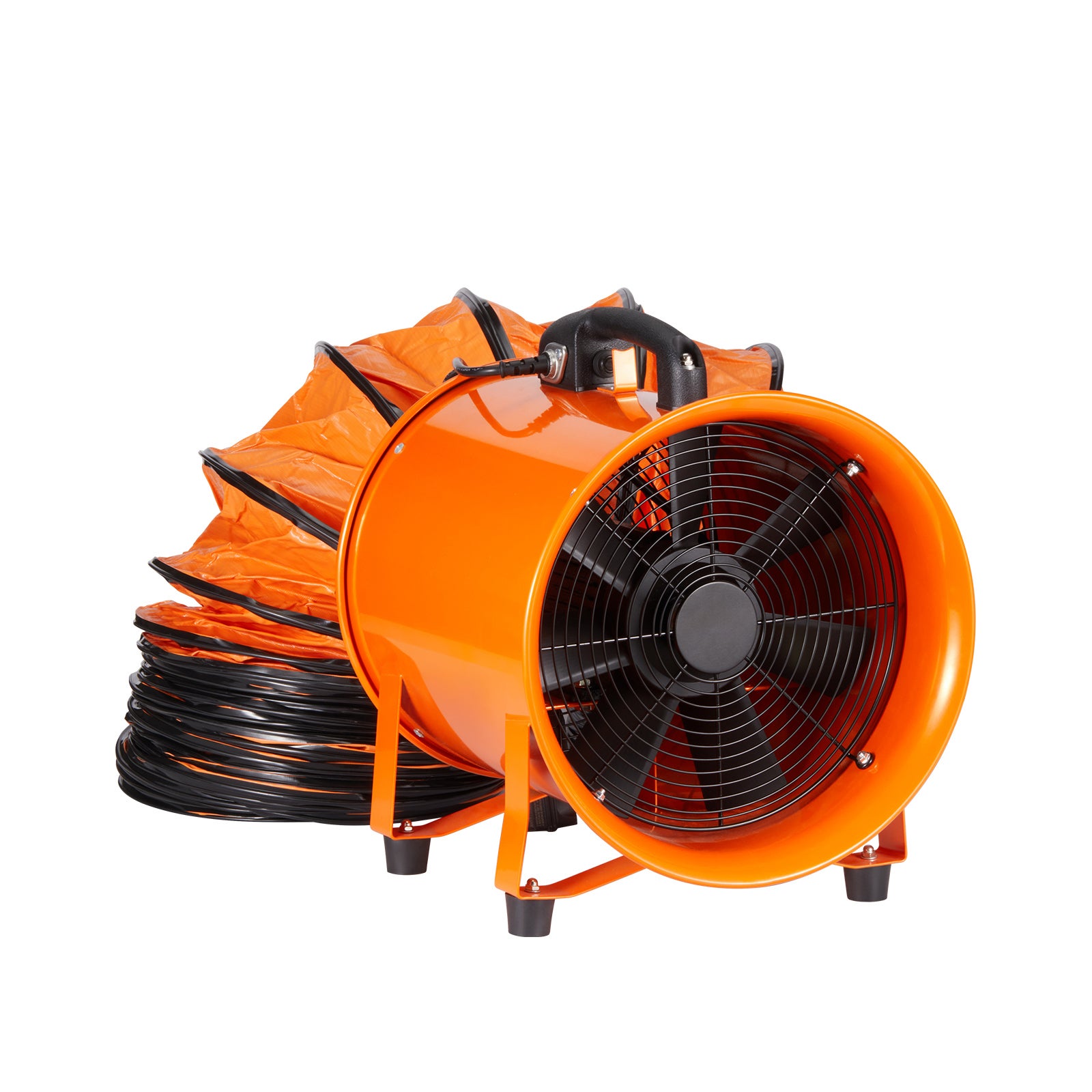 Power Star Ventilatore Assiale Portatile Con Estrattore - 300mm, Tubo Conduttore PVC 5m - Per Ricambio Aria In Garage, Cantina, Officina