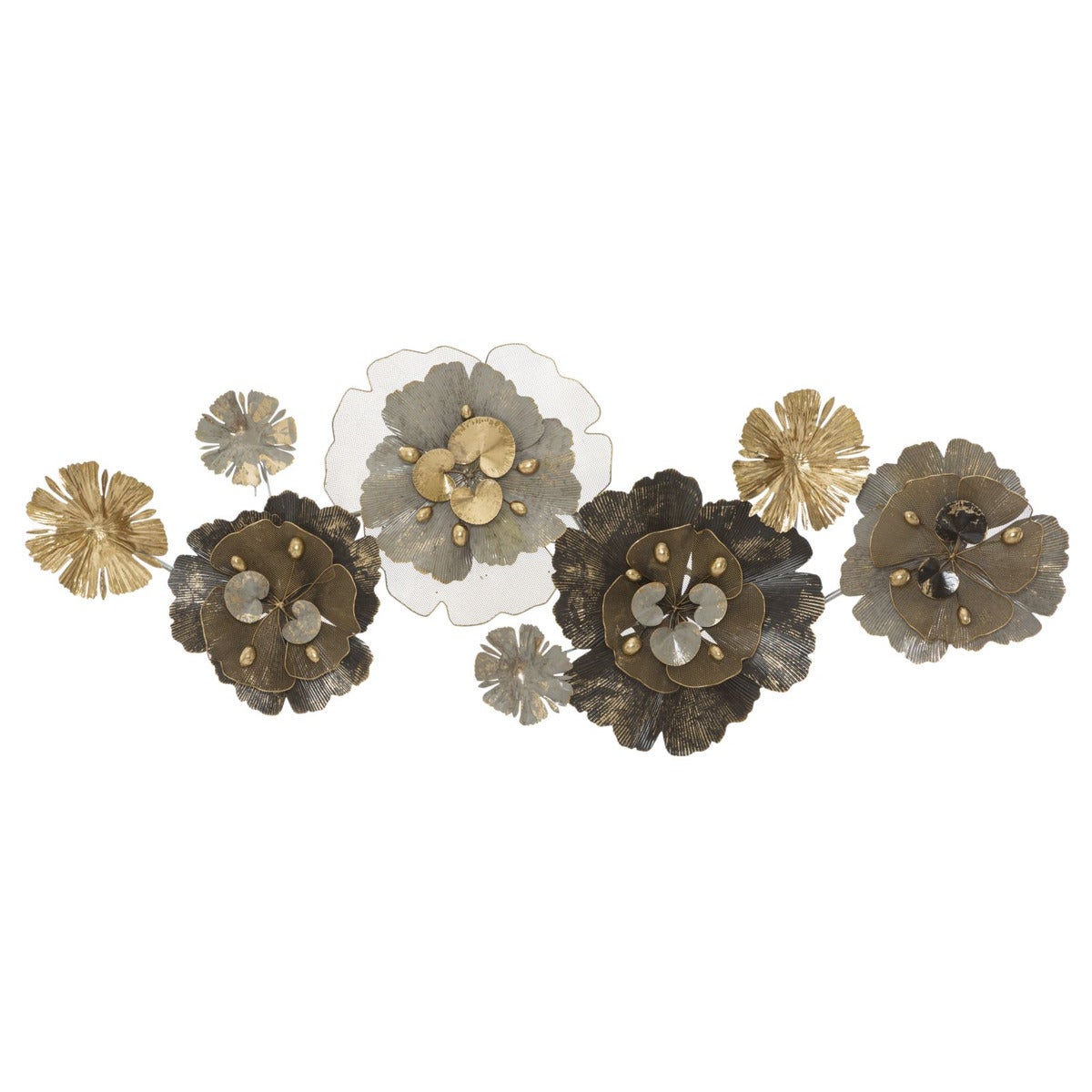 Metalowa Dekoracja 3D Kwiaty 8, Metal, Wielokolorowy, Seven Design