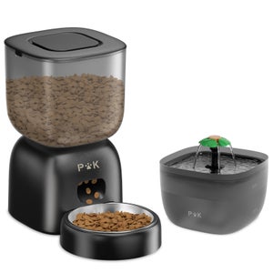Dispenser Automatico Di Cibo Per Gatti Con 2 Ciotole - 3 Litri, Controllo Via App, WiFi, Per Più Animali