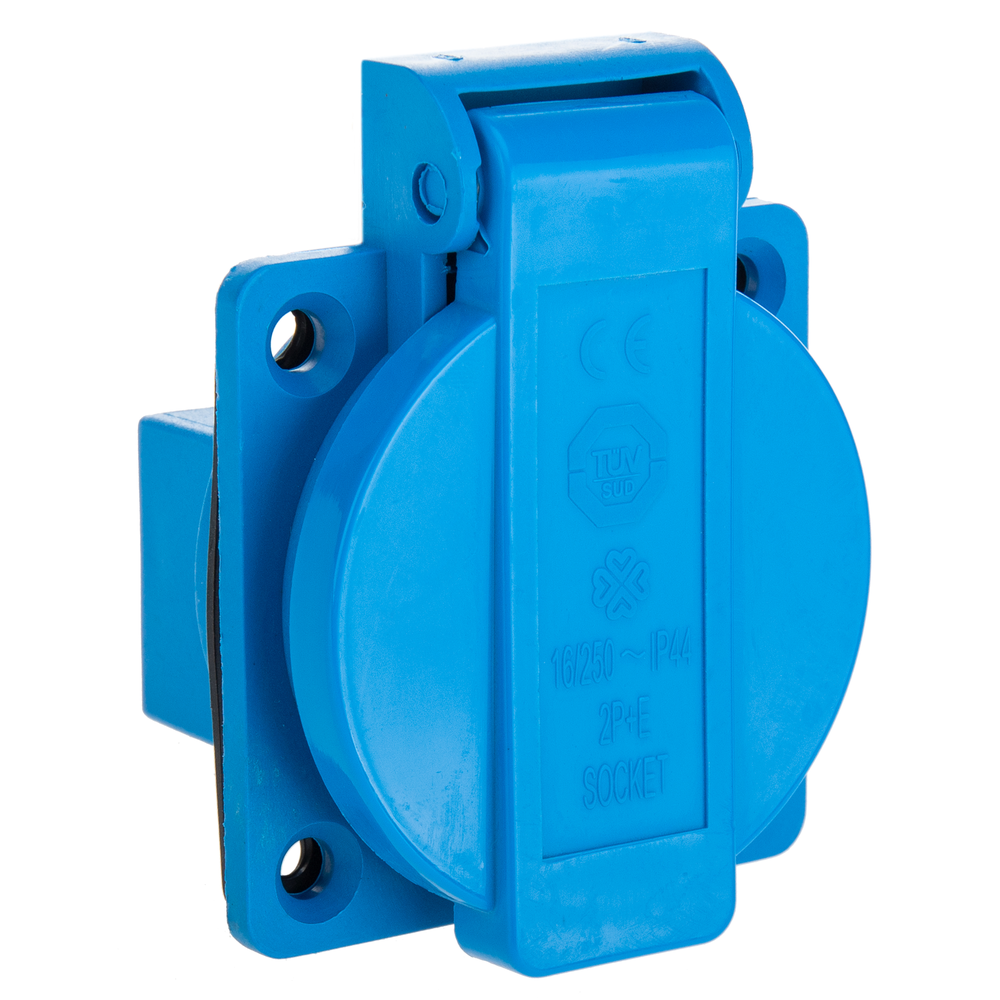 Columna De Enchufe Para Exterior 2Z SCHUKO 230V Cromo Mate IP44