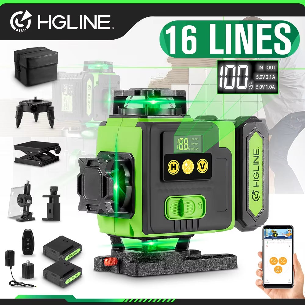 Livella Laser 4D A 16 Linee Con Treppiede Controllo Tramite App livella-laser-4d-a-16-linee-con-treppiede-controllo-tramite-app