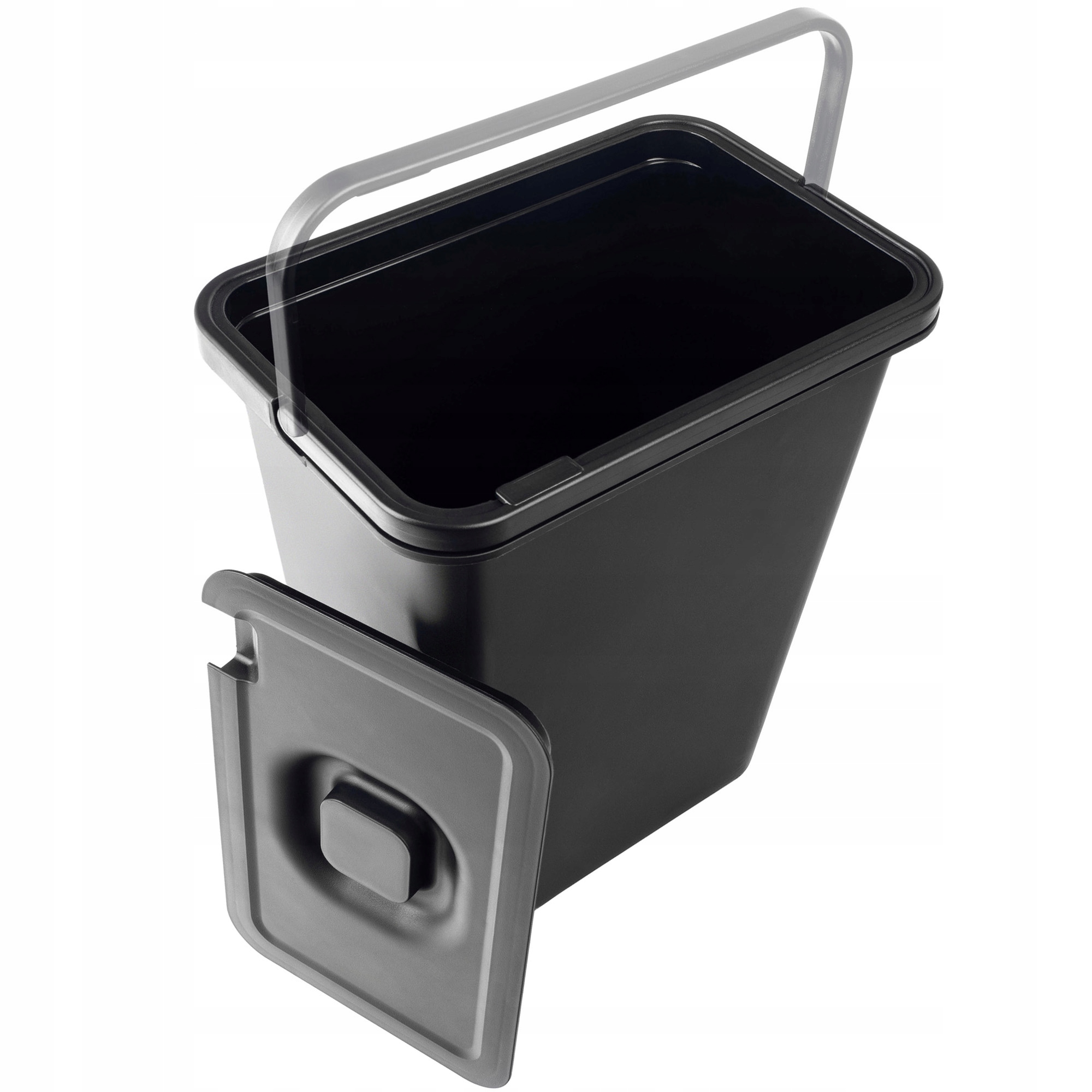 KOSZ NA ŚMIECI DO SEGREGACJI ODPADÓW POJEMNIK KUBEŁ 10L CZARNY Z POKRYWĄ