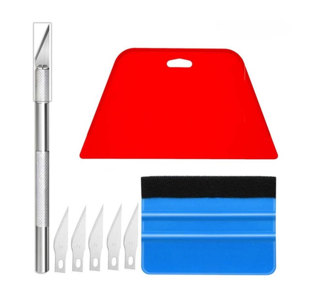 Kit para empapelar, herramientas para colocar papel pintado, ventanas de coche, baldosas de vinilo, espátula para aplicar adhesivo, con espátula de si