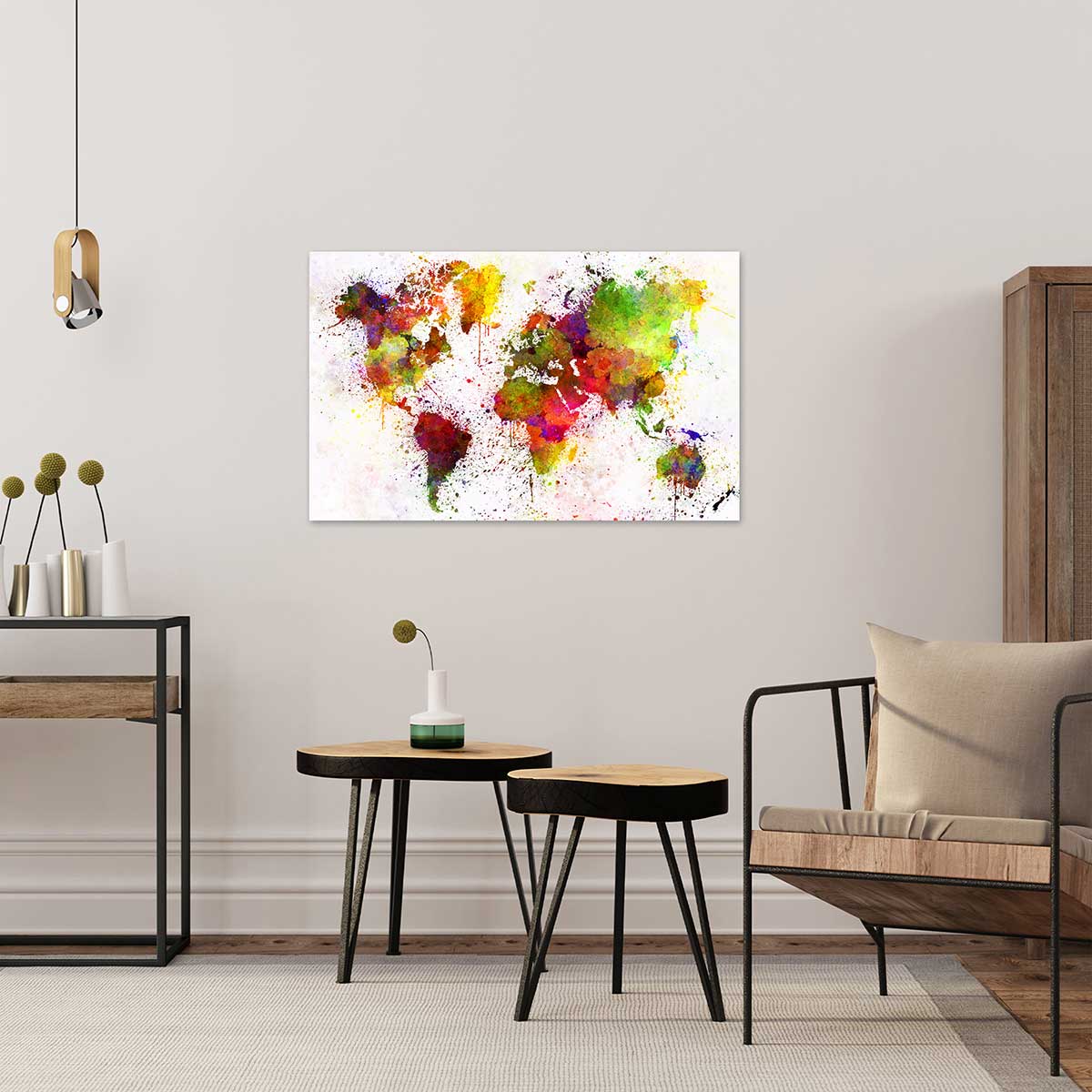 Tableau carte du monde, 80,50cm - 2