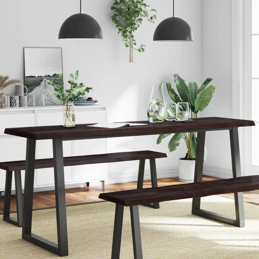 Dessus De Table Bois Massif Traité Bordure Assortie - Plateau De Table Bois Massif Traite Bordure Assortie Dessus De Table Dessus De Table En Bois Home Living 83228777