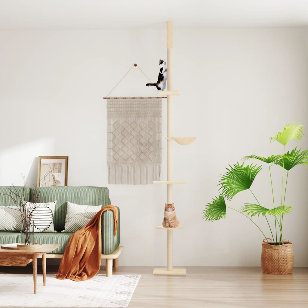 árbol Para Gatos De Suelo A Techo Altura Ajustable Para Yaheetech