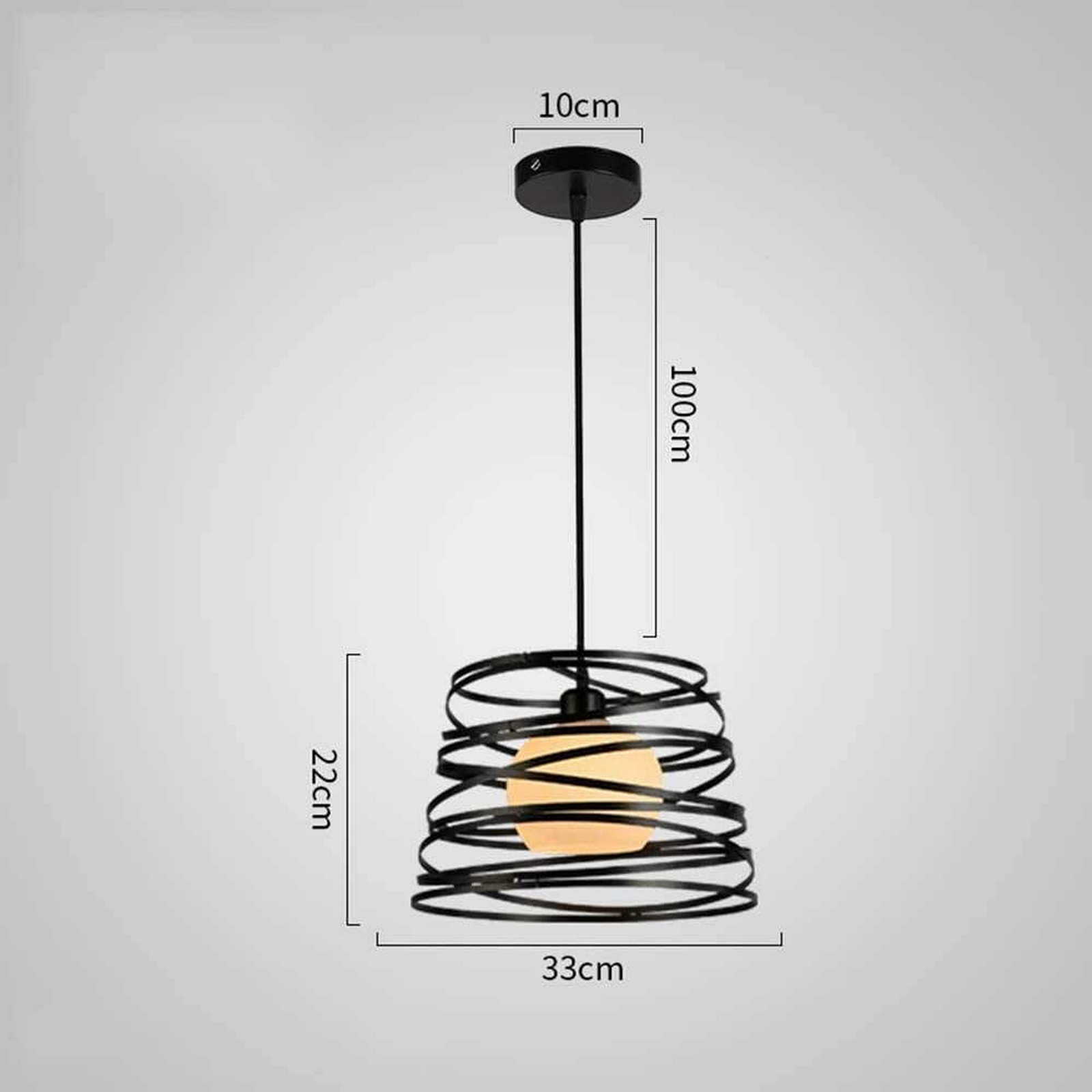 Lustre moderno suspensão faixas entrelaçadas ferro ataque mate E27 max 1x60W comprimento do fio 100cm mesa cozinha 230V PRETO - 4