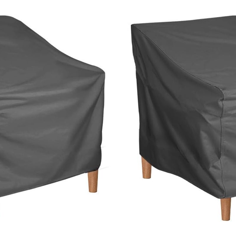 sztuki wodoodpornych pokrowców na krzesła ogrodowe 210D – pokrowce ochronne na meble ogrodowe 80 x 85 x 91,5 cm – czarne