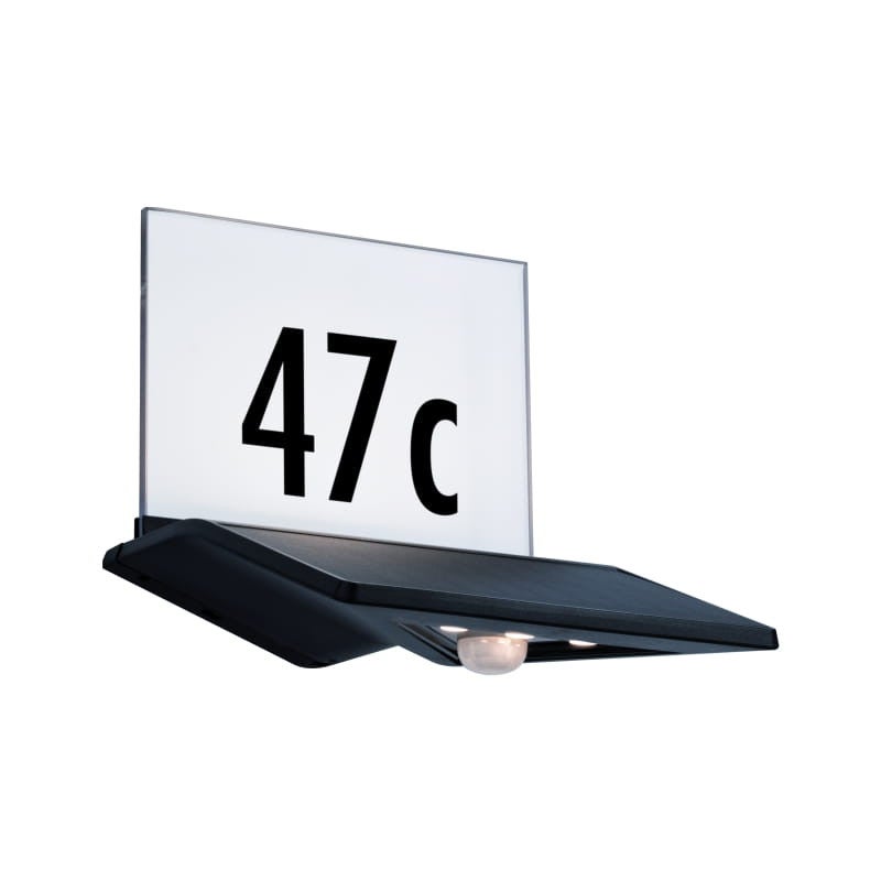 Kinkiet solarny z czujnikiem Solar antracyt LED 3000K 40lm IP44 wym: 17,5 x 16 x 19 cm tworzywo sztuczne Paulmann