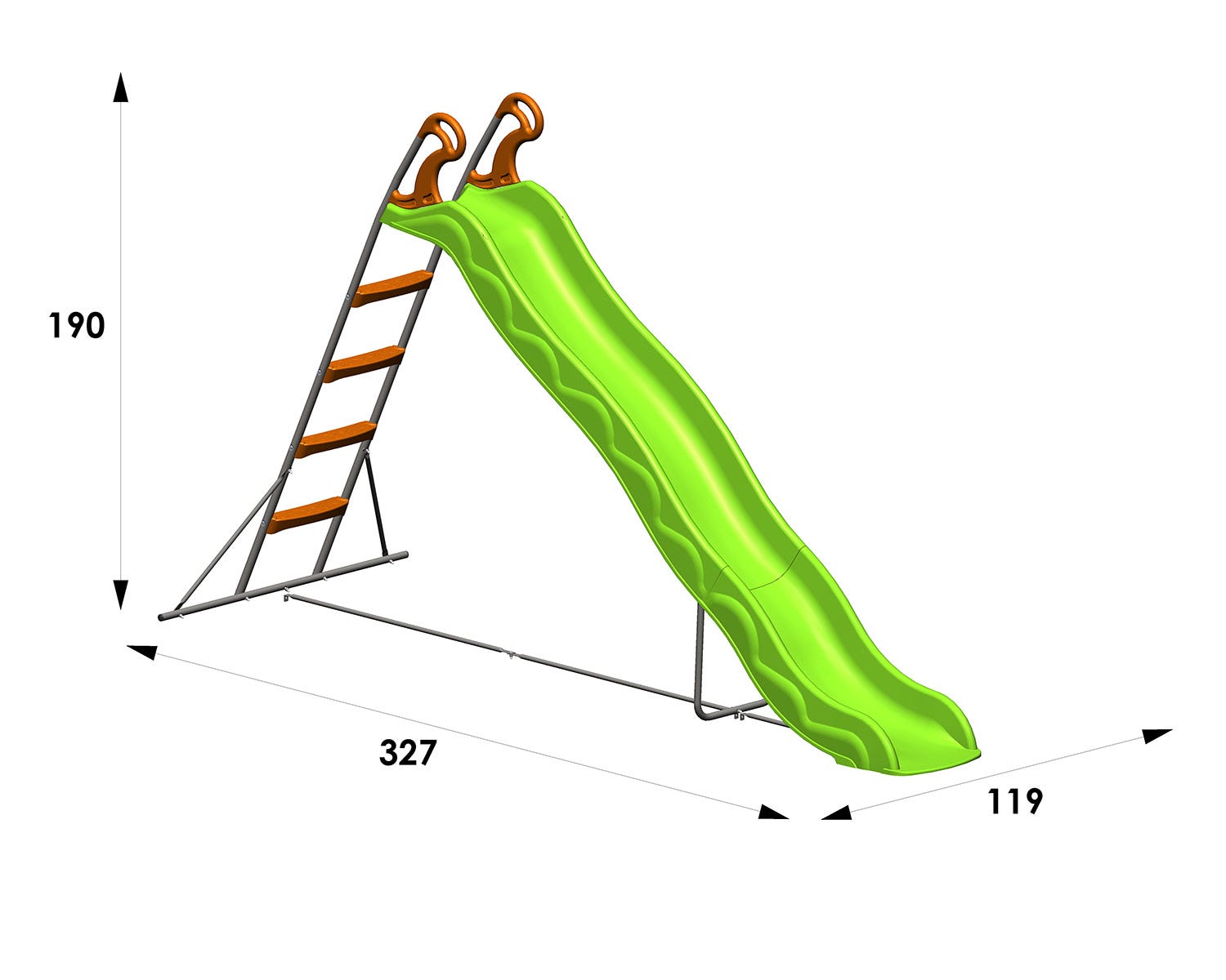 Toboggan Actou 3 m Trigano enfants des 3 ans - 3