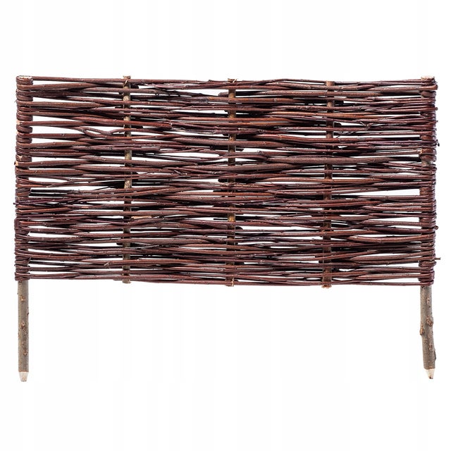 KADAX Palissades en Osier Naturel pour Jardin, Clôtures Décoratives pour Délimiter, Orner et Sublimer Votre Espace Exterieur (60 x 40 cm, 1 Pièce)
