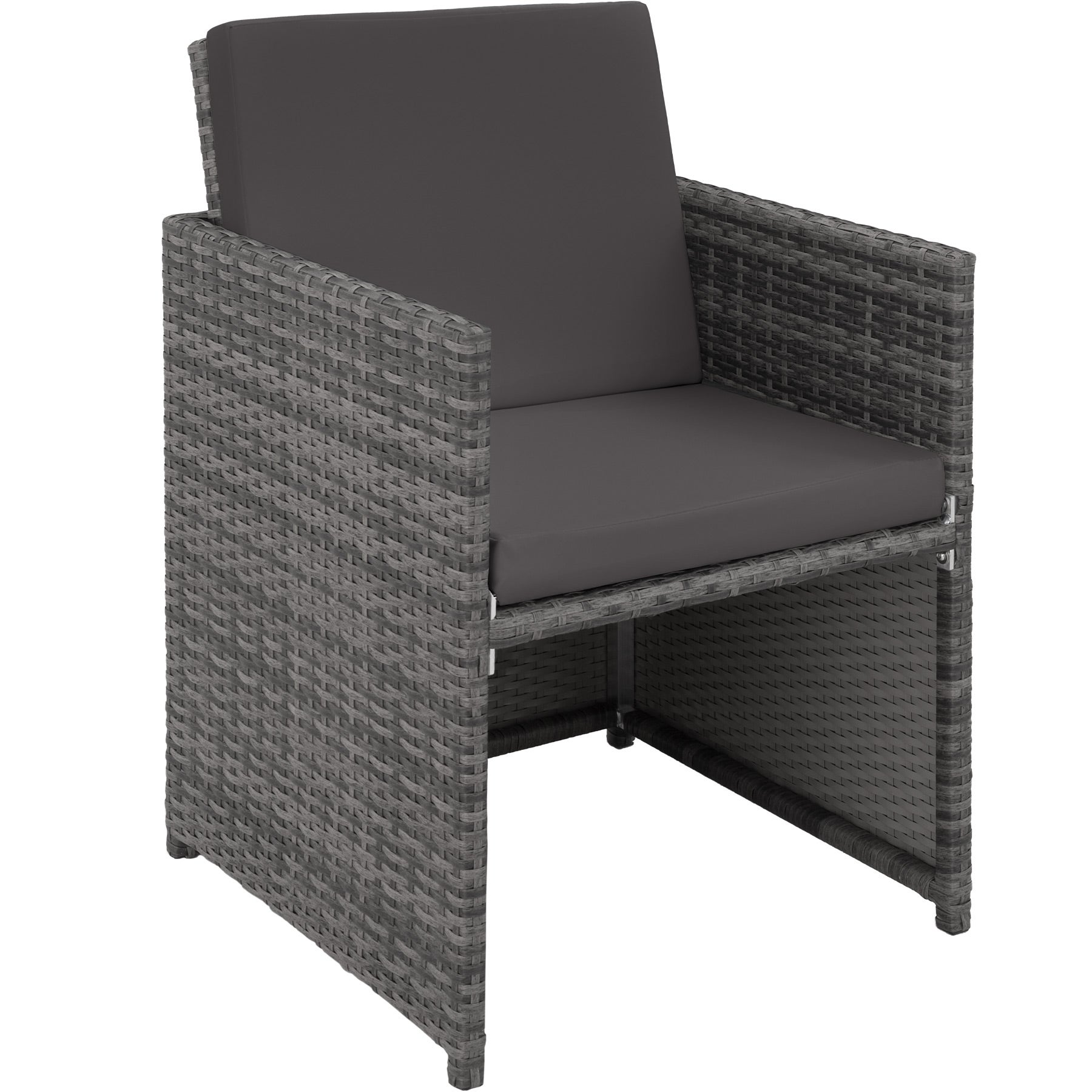 Salon de jardin en résine tressée et aluminium 8 places avec 2 sets de housse de protection TECTAKE - 5