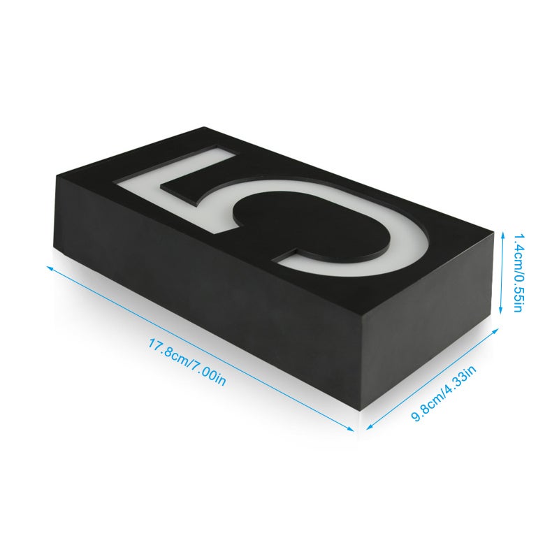 Lampe solaire pour numéro de maison – Panneau numéro LED avec capteur ...
