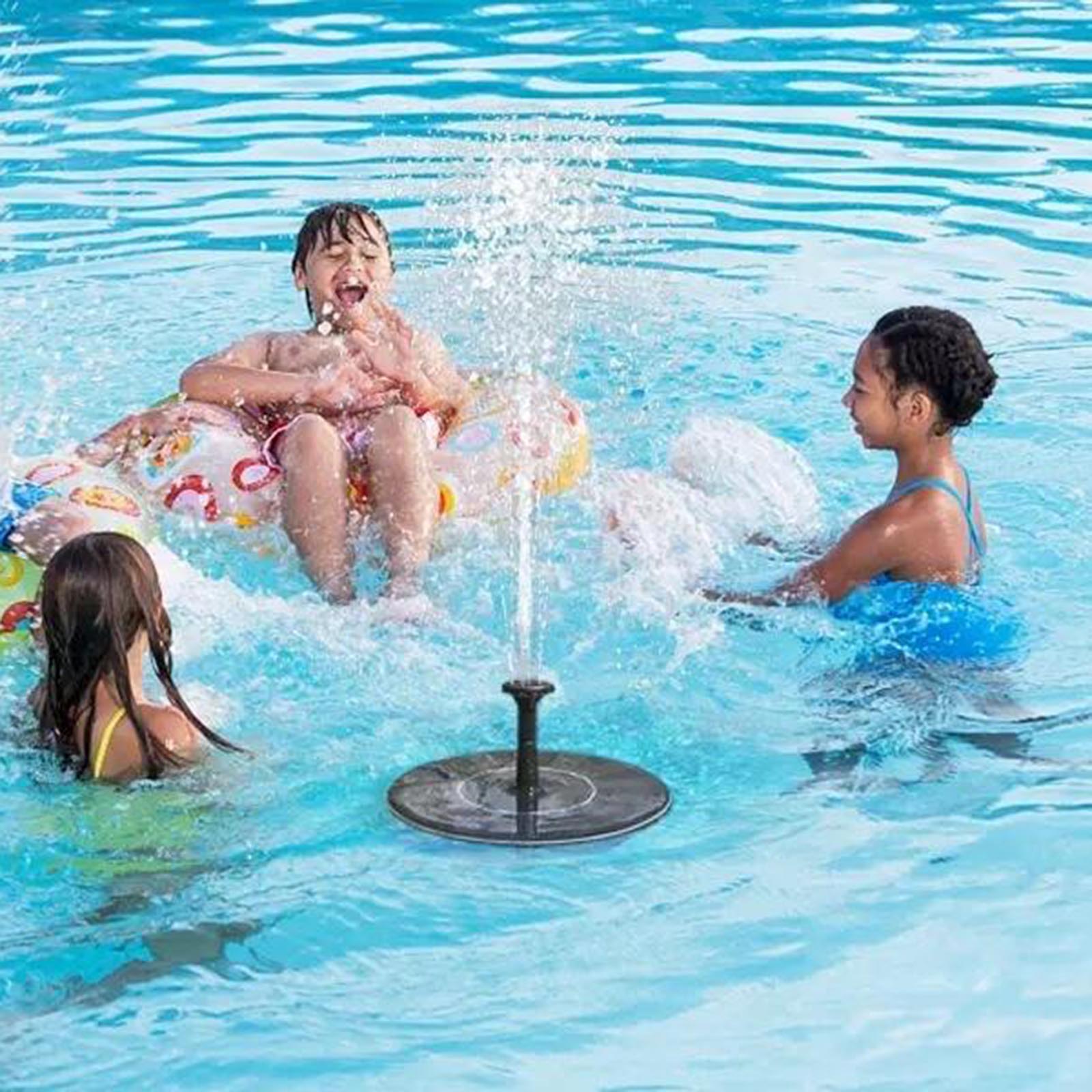 Fontaine solaire avec pompe à eau à 6 buses pour petit bassin, piscine ou jardin extérieur - 6