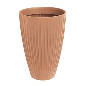 Pot vase en terre cuite émaillée bleu Tonkin - 40 x H 36 cm Pot vase en terre cuite émaillée bleu Tonkin - 40 x H 36 cm