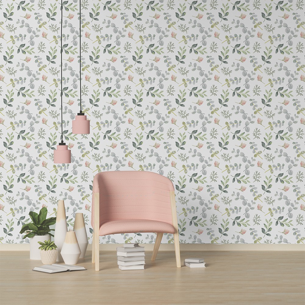 Papel pintado autoadhesivo con tintas eco, y libre de pvc, rollo de 129 x 260 cm apricot