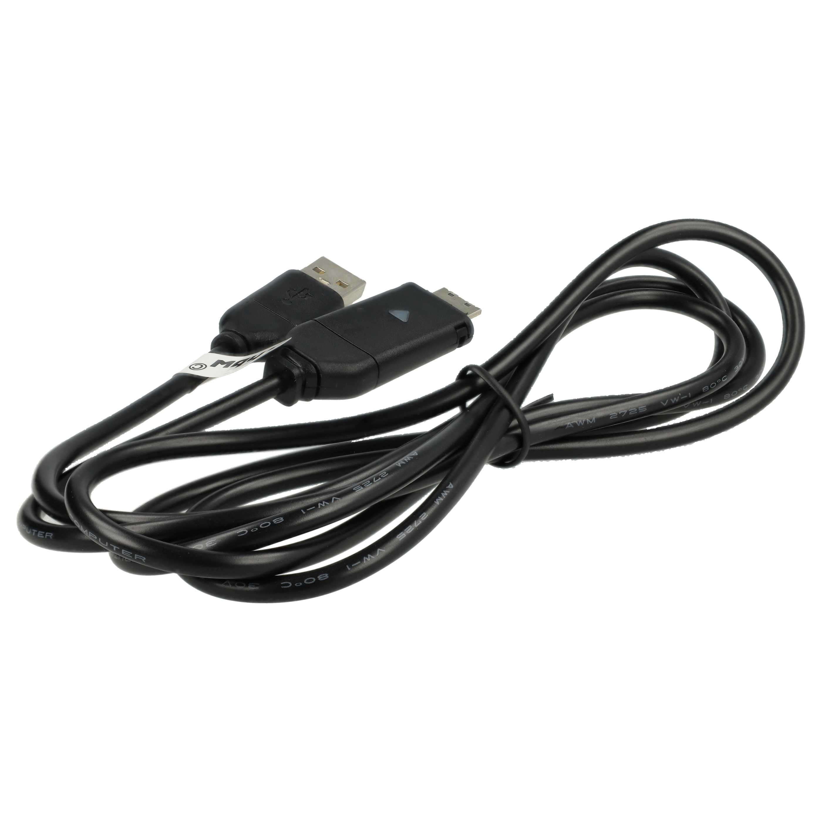 vhbw Câble de données USB compatible avec Samsung Digimax L313W, L201, L301, L310, L313, L120, L100, L310w, L210, L200, L110 appareil photo, 150 cm - 2