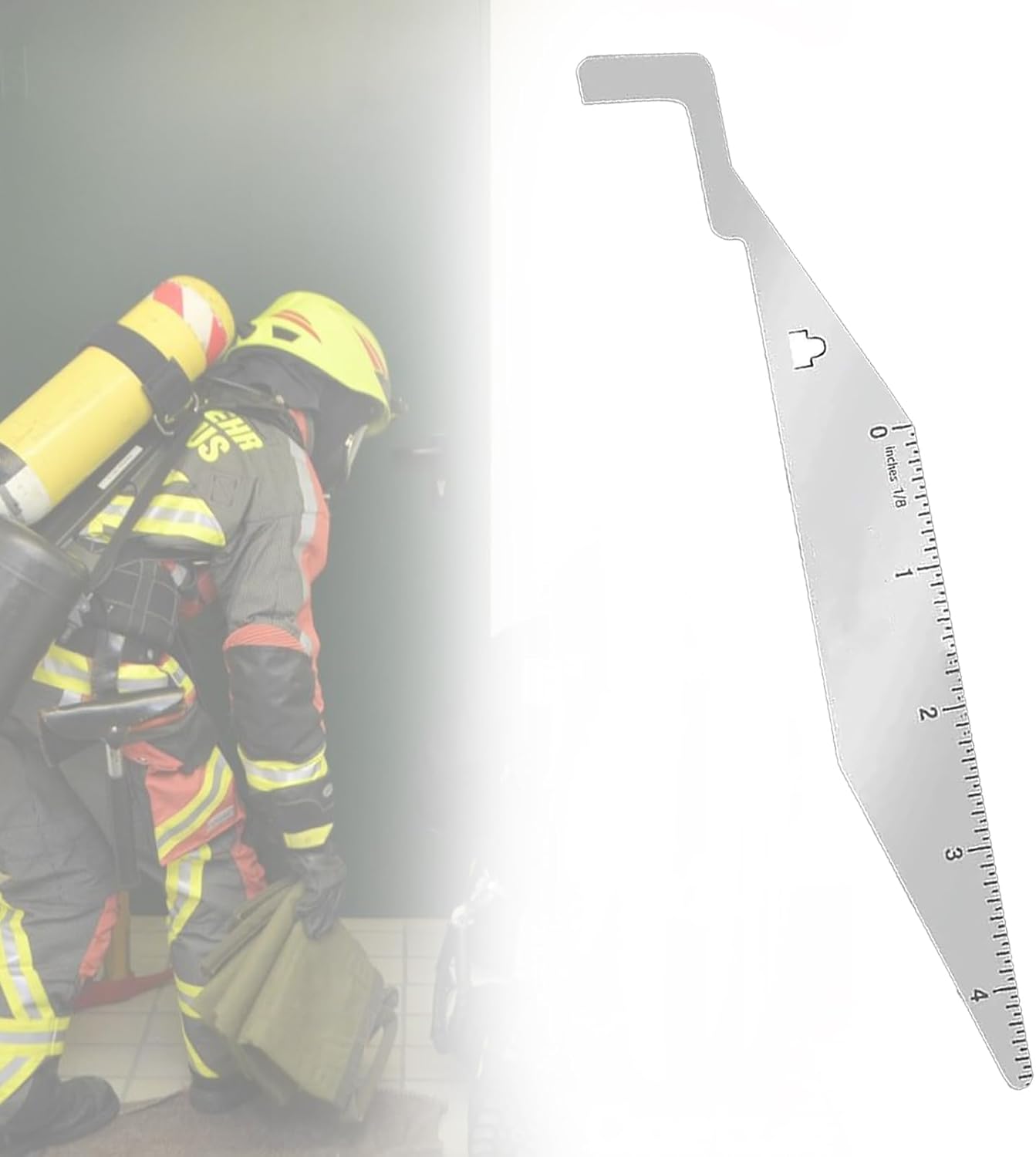 Dźwignia strażacka do otwierania drzwi i udzielania pierwszej pomocy, 1 sztuka (podwójny hak)