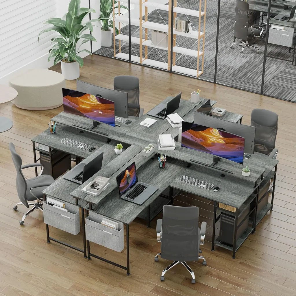 Scrivania Angolare Multifunzionale Tbfit - Luce LED 60.000 Colori, Alimentazione Integrata, Design Evolutivo per Gaming/Lavoro - 7