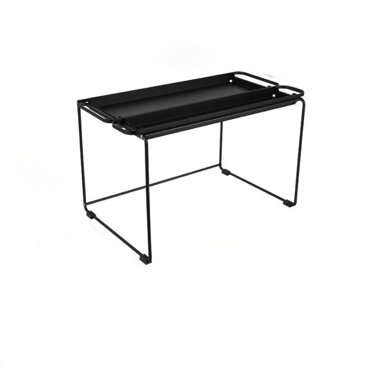 Półka do mikrofalówki, półka do piekarnika, czarna, 56×33×36 cm, półka na przyprawy