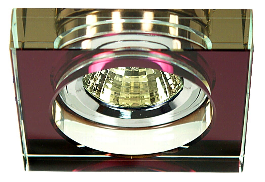 Oprawa sufitowa wpuszczana Ss fioletowa 1xMR16x50W kwadratowa IP20 wym: 9 x 9 cm szkło Candellux