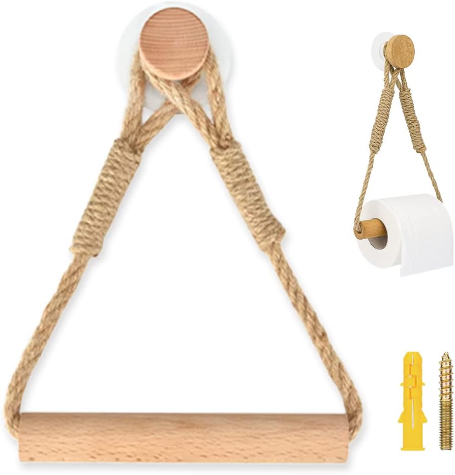 Porte-Papier Toilette Et Porte-Serviettes Adhésifs INOXLM - Acier Inoxydable 304, Sans Percer - Pour Salle De Bain (Blanc) - 2