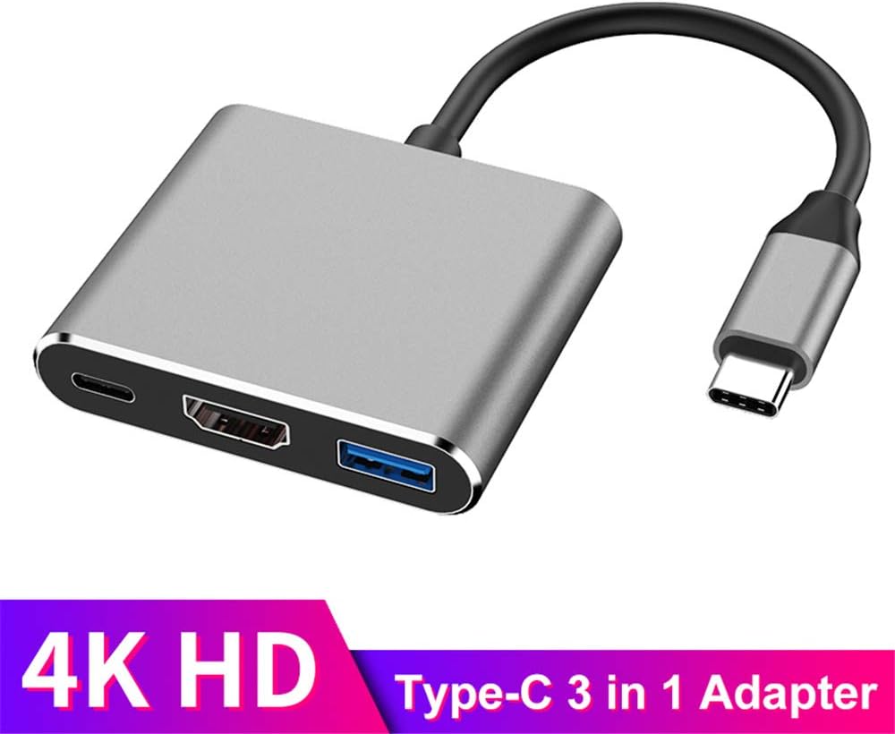 Adaptateur 3 En 1 USB-C Vers HDMI Et USB 3.0, Pour Macbook, Neuf