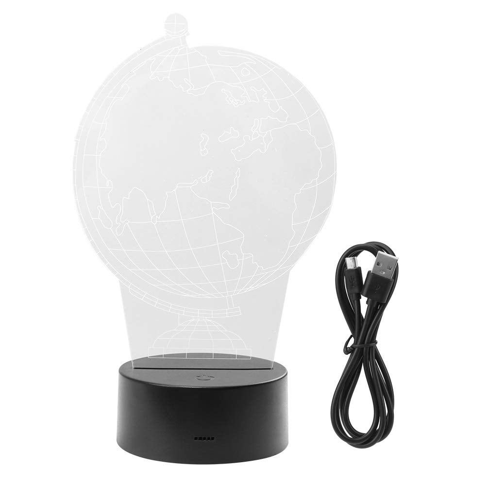 Mini wizualna lampka optyczna w kształcie kuli, lampka nocna LED 7 kolorów, dekoracja do domu