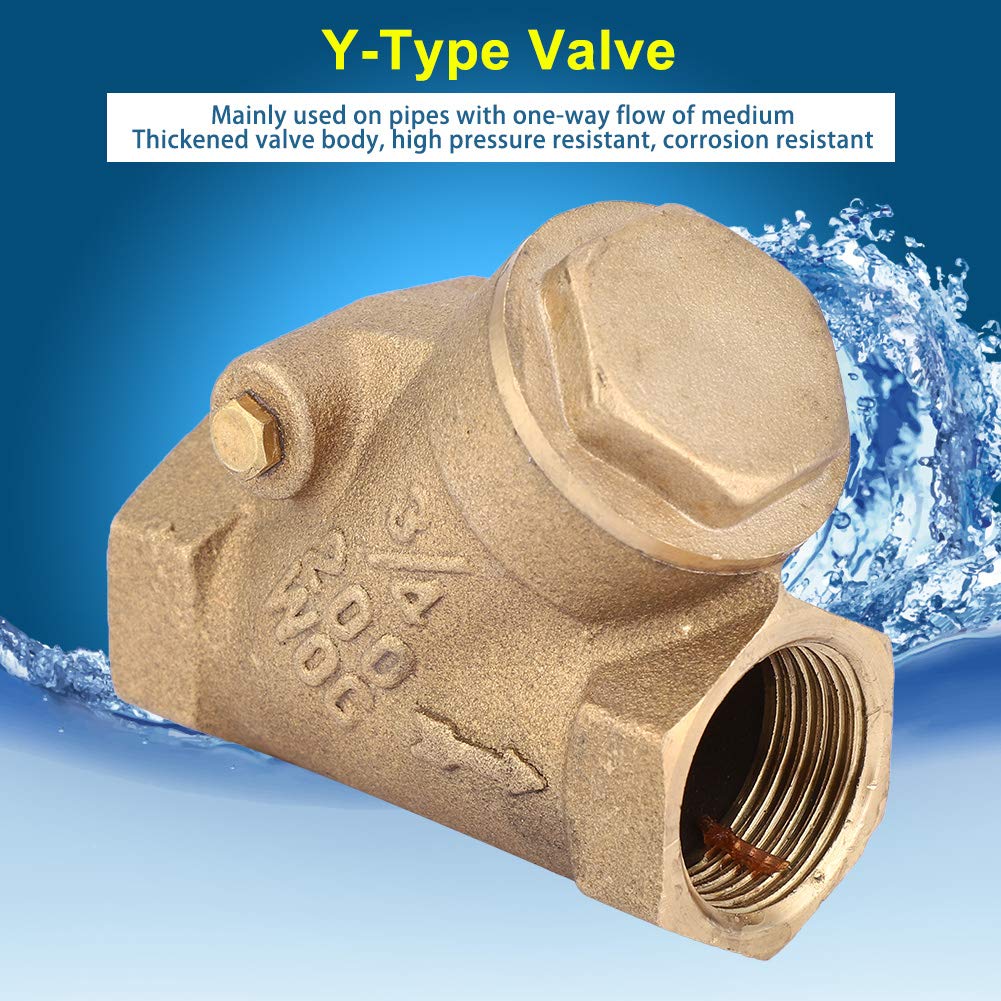 Clapet anti-retour en laiton à filetage NPT 3/4 po Clapet anti-retour unidirectionnel de type Y 1,6 Mpa pour eau et gaz - 7