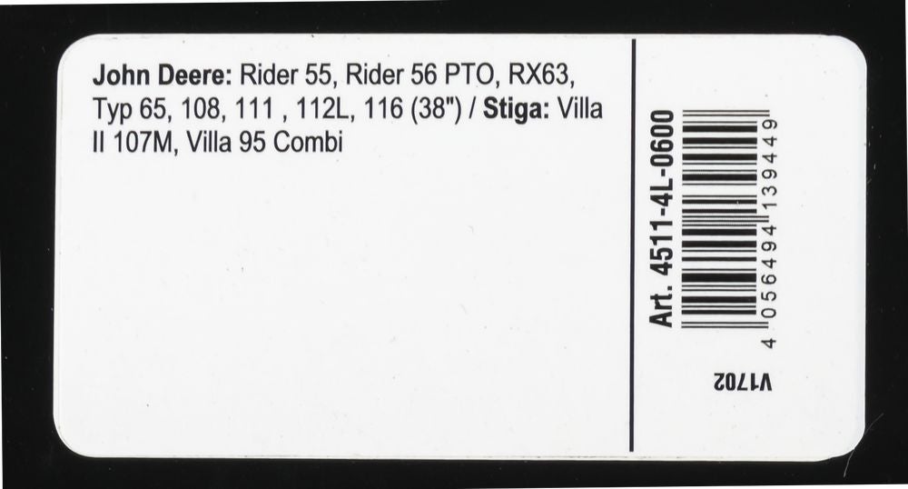 Courroie trapézoïdale X-Grip V de type 4L600 - 3