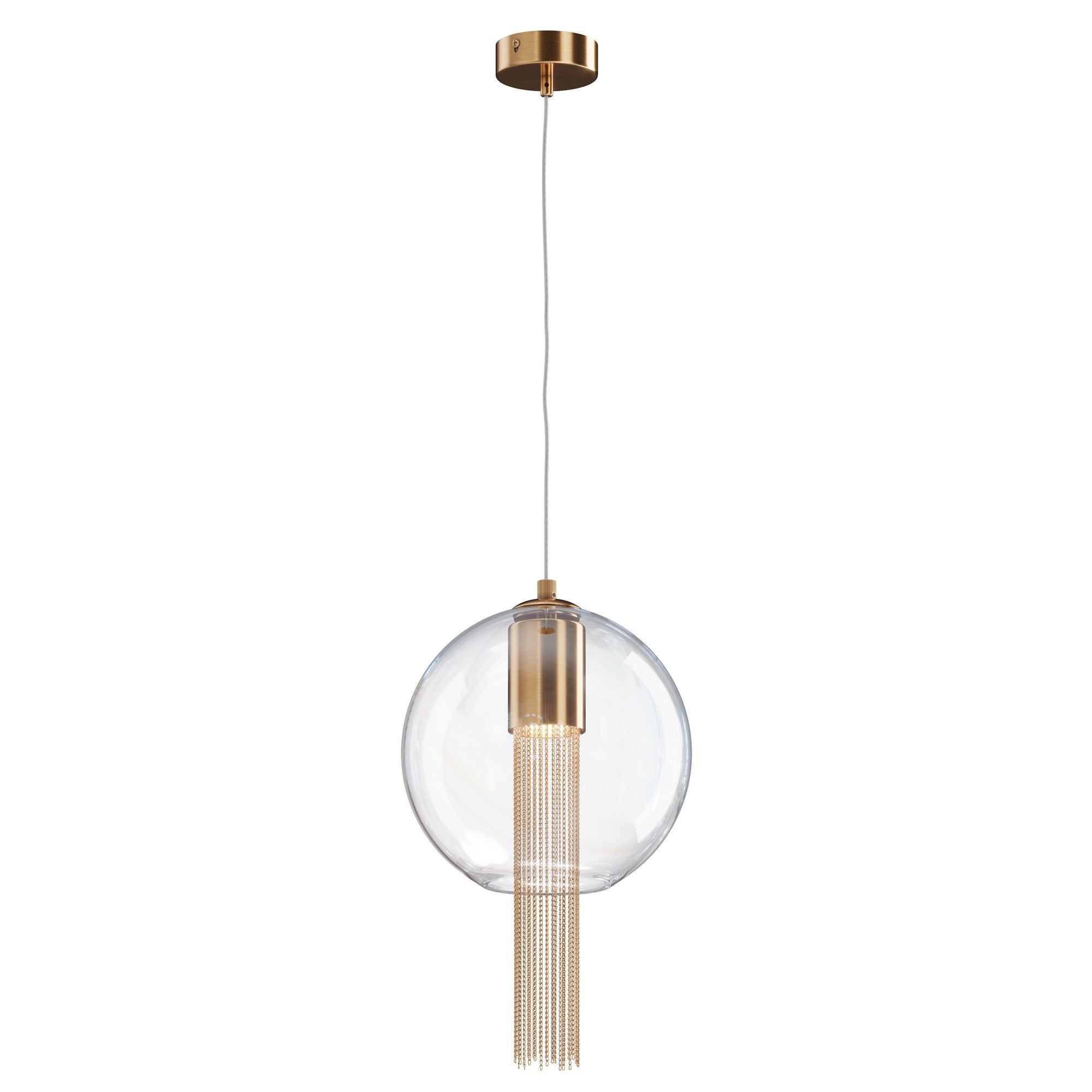 Lampa wisząca Flusso brązowo-transparentna 1xGU10x12W wym: 175,5 x 25 x 25 cm szkło Maytoni