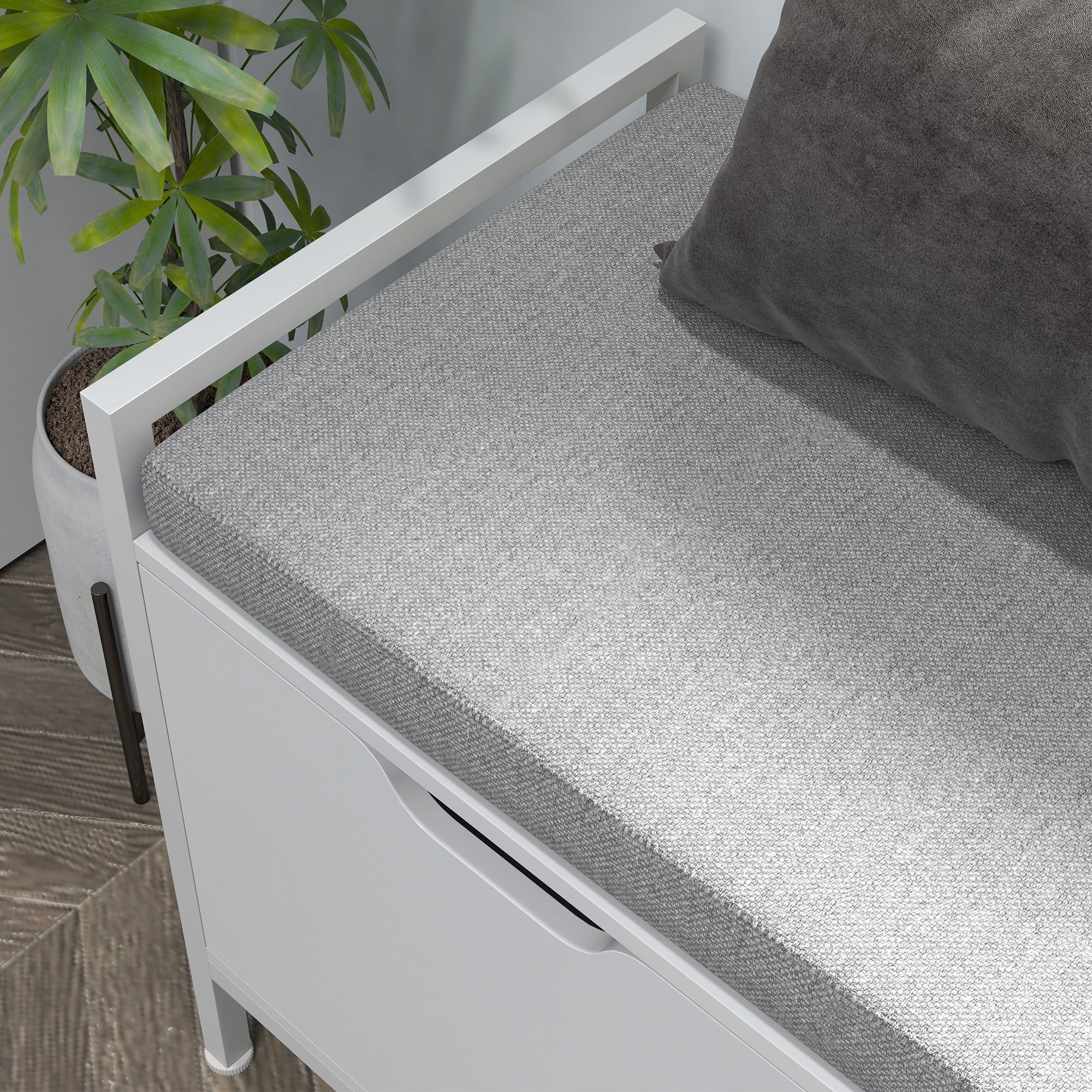 Banc à chaussures aggloméré 2 places HOMCOM - 8