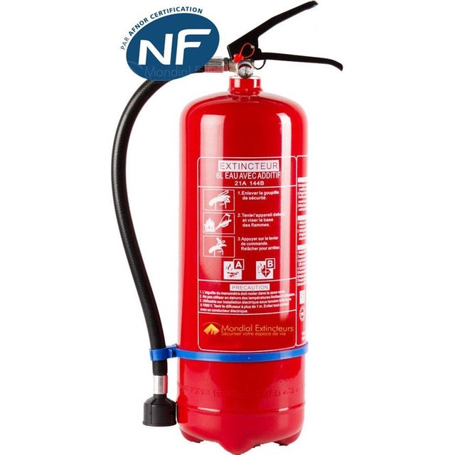 Extincteur 6 litres EPA - intérieur anti corrosion NF / Marque : Mondial Extincteur