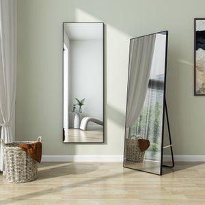 MCDSAJ Miroir de sol, miroirs à arc pleine figure, grand miroir de support pour debout, miroir mural à suspendre pour salon, chambre à coucher, entrée (noir, 180 x 80 cm MCDSAJ Miroir de sol, miroirs à arc pleine figure, grand miroir de support pour debout, miroir mural à suspendre pour salon, chambre à coucher, entrée (noir, 180 x 80 cm
