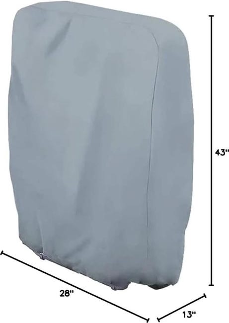 Copertura Per Sedia Giardino 70x85x110 Cm – Telo Impermeabile Nero, Tessuto, Con Lacci – Palucart
