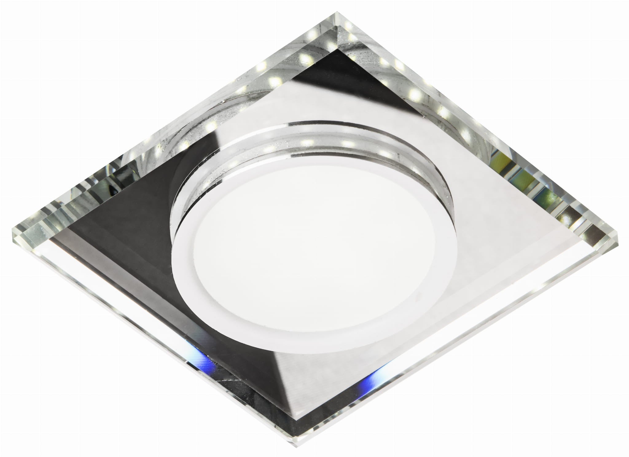 Oprawa stropowa sufitowa wpuszczana Ssp srebrno-przezroczysty LED 8W 6500K 500lm wym: 11,2 x 11,2 cm kwadratowa Candellux