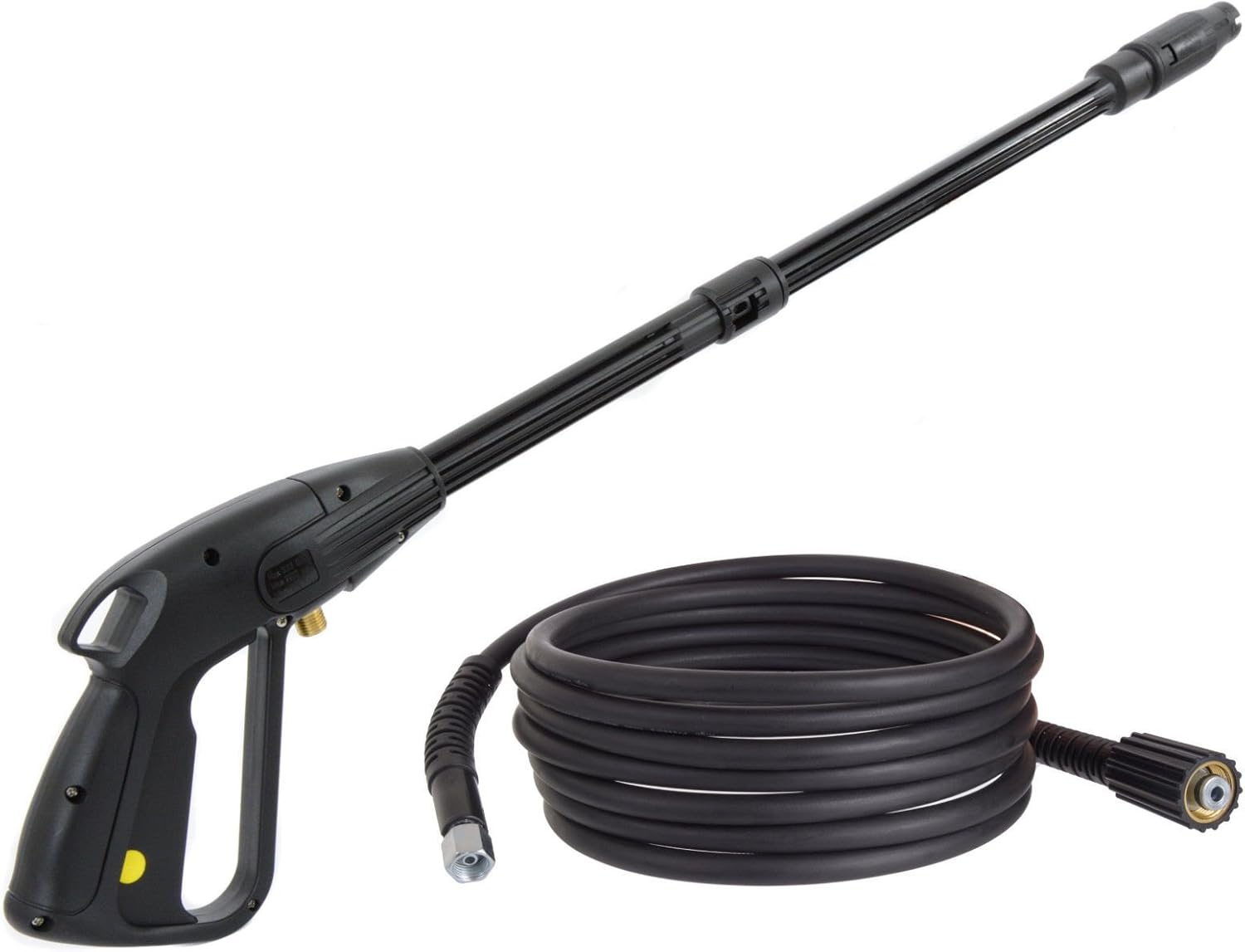 Pistolet do myjki wysokociśnieniowej M22x1,5, trzpień 14 mm z wężem wysokociśnieniowym -Akcesoria do myjek wysokociśnieniowych - Regulowana dysza - D