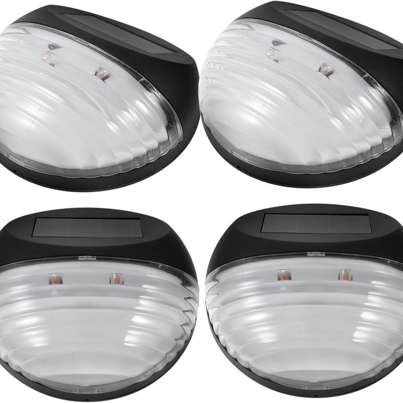 Lampa chlebowa solarna, wodoodporna lampa ścieżkowa na zewnątrz, 4 sztuki, czarna