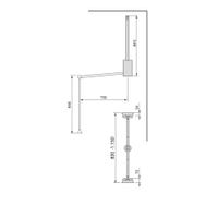 Emuca Penderie Rabattable Sling 830-1150 Mm – Charge 12 Kg, Finition Titane, Pour Armoire Placard